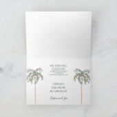 Nieuwe adrespalmbomen met kerstlampjes feestdagen kaart (Binnen)