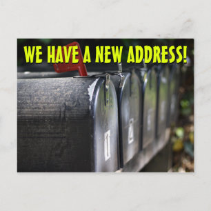 Nieuwe adreswijziging briefkaart