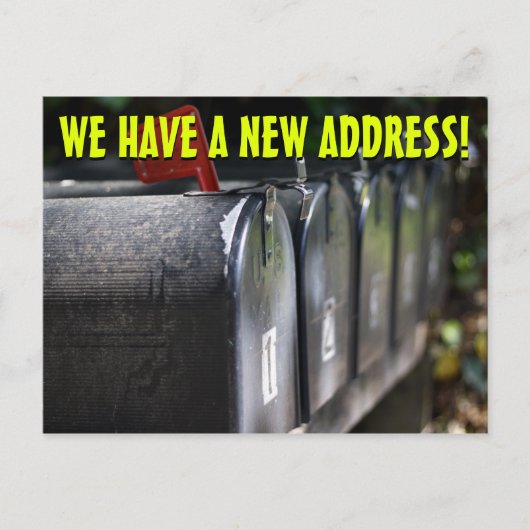 Nieuwe adreswijziging briefkaart (Voorkant)
