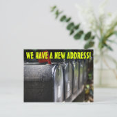 Nieuwe adreswijziging briefkaart (Staand voorkant)