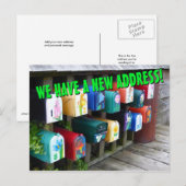 Nieuwe adreswijziging briefkaart (Voorkant / Achterkant)