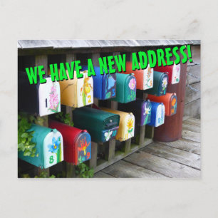 Nieuwe adreswijziging briefkaart