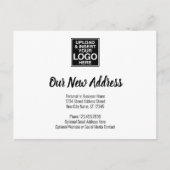 Nieuwe adreswijziging met Bedrijfs-Logo Aankondigingskaart (Voorkant)