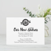 Nieuwe adreswijziging met zakelijke Logo Aankondiging (Staand voorkant)