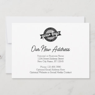 Nieuwe adreswijziging met zakelijke Logo Aankondiging