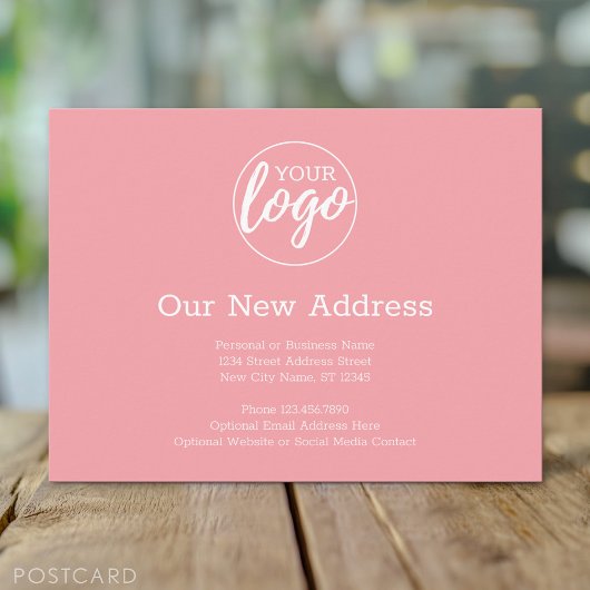 Nieuwe adreswijziging met zakelijke Logo Aankondigingskaart