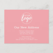 Nieuwe adreswijziging met zakelijke Logo Aankondigingskaart (Voorkant)