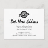 Nieuwe adreswijziging met zakelijke Logo Aankondigingskaart (Voorkant)