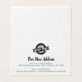Nieuwe adreswijziging met zakelijke Logo Kaart (Buitenkant ongevouwen)