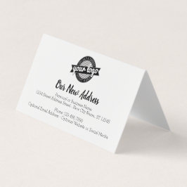 Nieuwe adreswijziging met zakelijke Logo Kaart