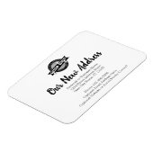 Nieuwe adreswijziging met zakelijke Logo Magneet (Linkerzijde)