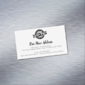 Nieuwe adreswijziging met zakelijke Logo Magnetisch Visitekaartje (Voorbeeld)