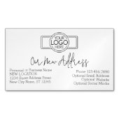 Nieuwe adreswijziging met zakelijke Logo Magnetisch Visitekaartje (Voorkant)