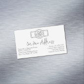 Nieuwe adreswijziging met zakelijke Logo Magnetisch Visitekaartje (Voorbeeld)