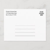 Nieuwe adreswijziging met zakelijke Logo San Serif Aankondigingskaart (Achterkant)