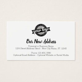 Nieuwe adreswijziging met zakelijke Logo Visitekaartje