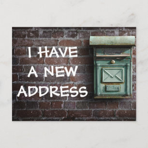 Nieuwe adreswijziging postkaart aankondigingskaart
