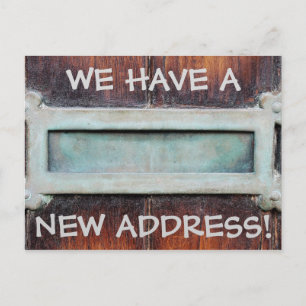 Nieuwe adreswijziging postkaart aankondigingskaart