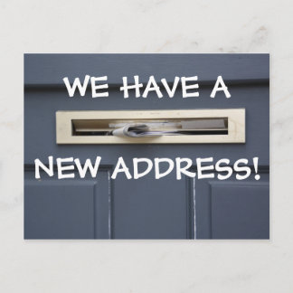 Nieuwe adreswijziging postkaart aankondigingskaart