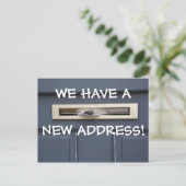 Nieuwe adreswijziging postkaart aankondigingskaart (Staand voorkant)