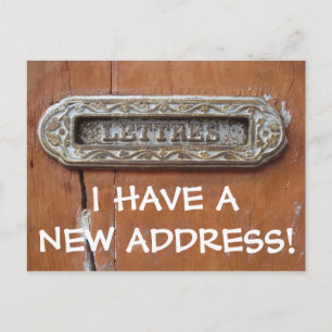 Nieuwe adreswijziging postkaart aankondigingskaart