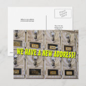 Nieuwe adreswijziging postkaart aankondigingskaart (Voorkant / Achterkant)
