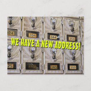 Nieuwe adreswijziging postkaart aankondigingskaart