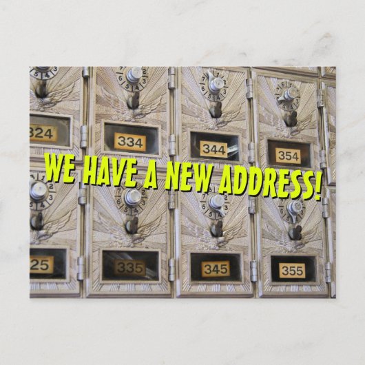 Nieuwe adreswijziging postkaart aankondigingskaart (Voorkant)