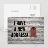 Nieuwe adreswijziging postkaart aankondigingskaart (Voorkant / Achterkant)