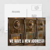 Nieuwe adreswijziging postkaart aankondigingskaart (Voorkant / Achterkant)