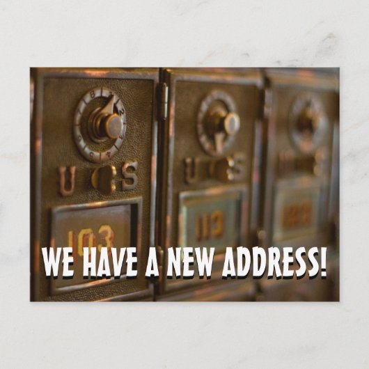 Nieuwe adreswijziging postkaart aankondigingskaart (Voorkant)