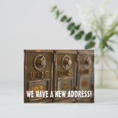 Nieuwe adreswijziging postkaart aankondigingskaart (Staand voorkant)