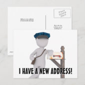 Nieuwe adreswijziging postkaart aankondigingskaart (Voorkant / Achterkant)