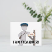 Nieuwe adreswijziging postkaart aankondigingskaart (Staand voorkant)