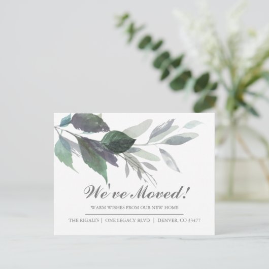 Nieuwe adreswijziging van kennisgeving adreswijzig briefkaart (Staand voorkant)