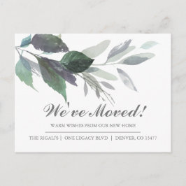 Nieuwe adreswijziging van kennisgeving adreswijzig briefkaart