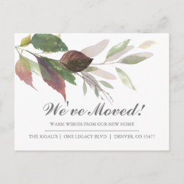 Nieuwe adreswijziging van kennisgeving adreswijzig briefkaart