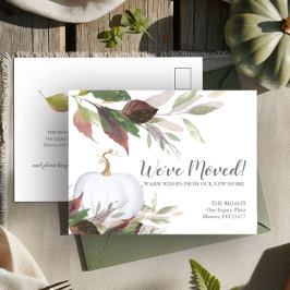 Nieuwe adreswijziging van kennisgeving adreswijzig briefkaart