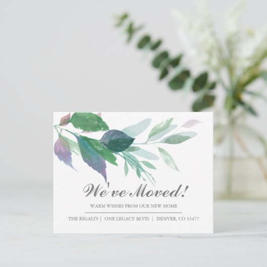 Nieuwe adreswijziging van kennisgeving adreswijzig briefkaart (Staand voorkant)