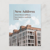 Nieuwe adreswijziging van kennisgeving adreswijzig briefkaart (Voorkant)