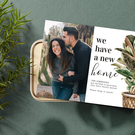 Nieuwe adreswijziging verhuisbericht aankondigingskaart