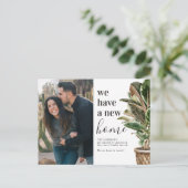 Nieuwe adreswijziging verhuisbericht aankondigingskaart (Staand voorkant)