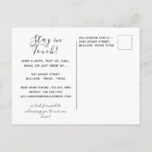 Nieuwe adreswijziging We hebben Foto Beweging gema Aankondigingskaart (Achterkant)