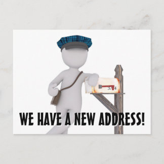 Nieuwe adreswijzigingspostkaart aankondigingskaart