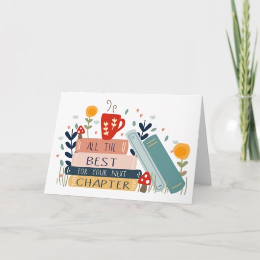 Nieuwe Adventure Book Lover Nieuwe Baan Pensioen Kaart (Voorkant)