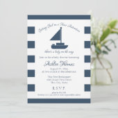 Nieuwe Adventure Nautical Sailboat Douche Kaart (Staand voorkant)