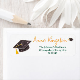 Nieuwe Afstudeerlabels Met Modern Retouradres Etiket