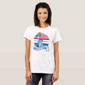 Nieuwe Amerikaanse burger met Vrijheidsbeeld T-shirt (Voorkant volledig)