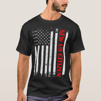 Nieuwe Amerikaanse staatsburger Amerikaanse vlag A T-shirt