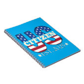 Nieuwe Amerikaanse staatsburger EST 2025 Amerikaan Notitieboek (Rechterzijde)